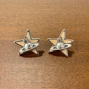 Vivenne westwood star stud bolt pierced earrings